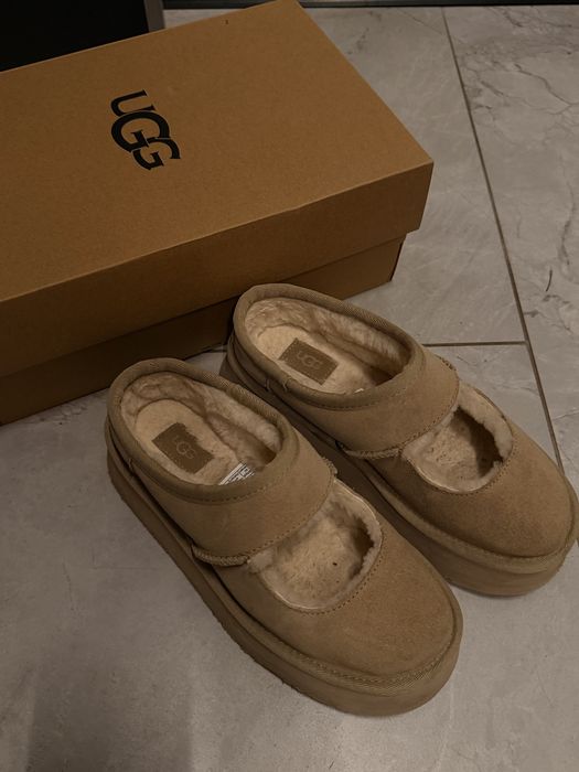 Жіночі угг мері джейн платформа бежеві ugg bea mary jane beige
