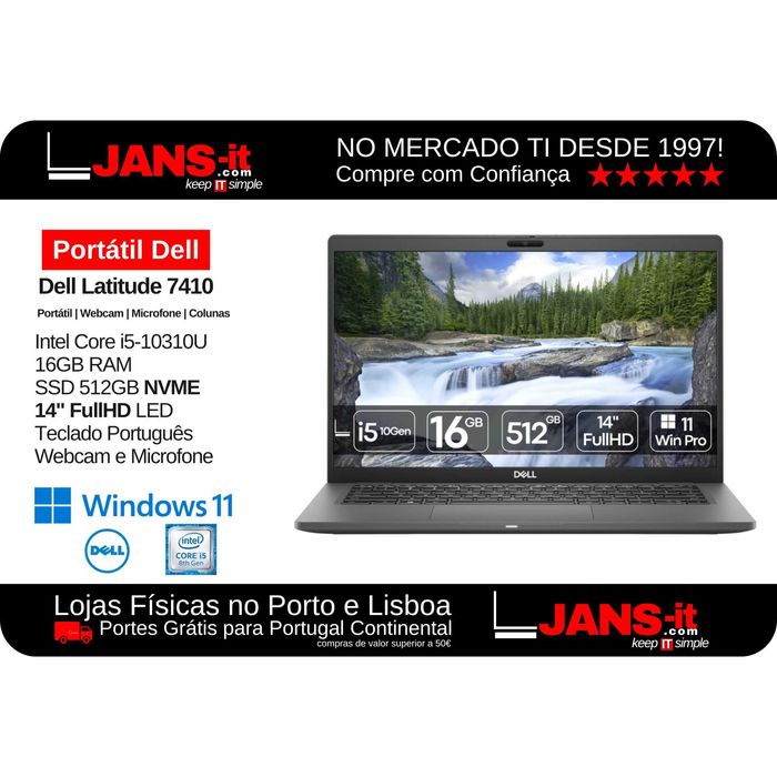 Dell Latitude 7410 | i5-10310U | 16GB | SSD 512GB | 14″ FHD