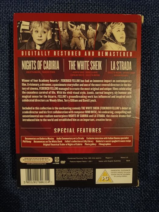 Coleção de Federico Fellini em DVD - 3 filmes (portes grátis)