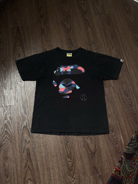 Legit! Футболка bape x palm angels colour camo face tee a bathing ape