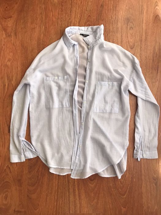 Camisa transparente azul