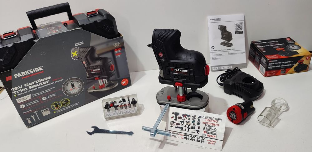 БЕЗЩІТ акумуляторний фрезер зНімеччин PARKSIDE PPAKF 12/аккумуляторный