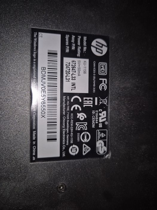 Klawiatura USB HP KU-1156 numeryczna stan jak nowa / A05