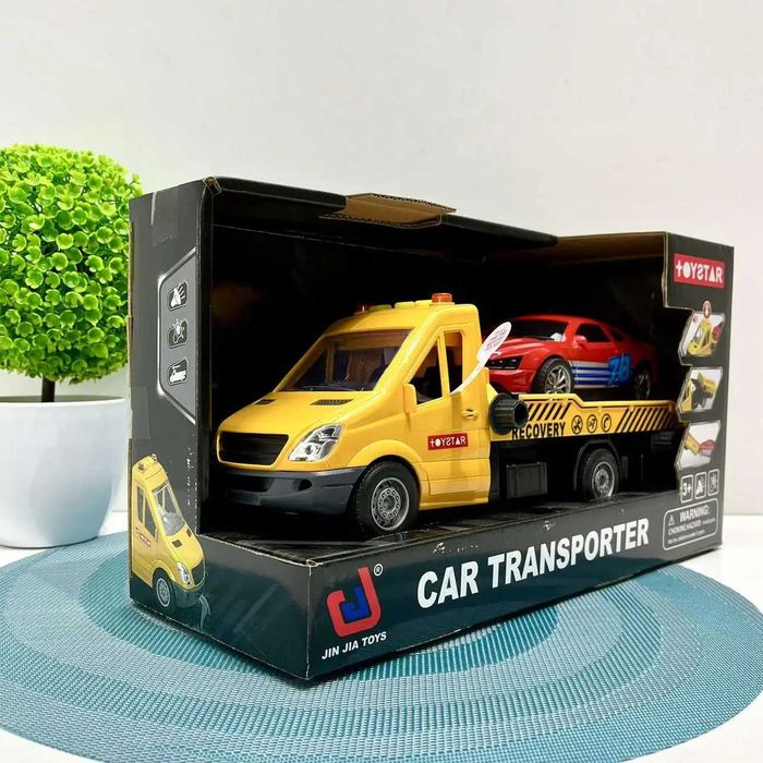 Спецтехніка Евакуатор інерція звуки підсвічування  Жовтий (666-66 P)