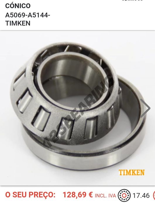 5 Rolamentos Timken novos