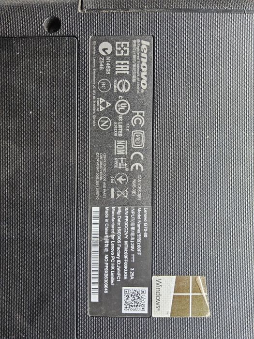 Lenovo G70‑80 • 17.3" • i3 • 8GB RAM • NVIDIA 920M (2GB)