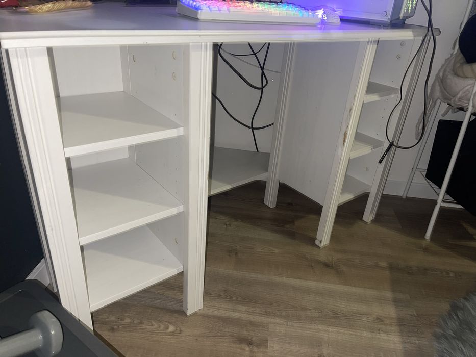 Secretária De Canto Madeira Branca