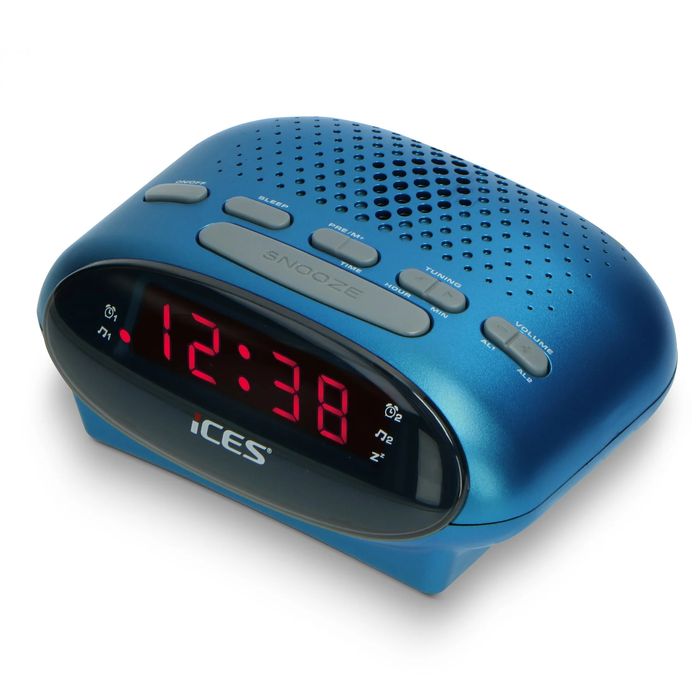 Radio Budzik Zegarek Elektroniczny Sieciowy Dwa Alarmy Drzemka Buzzer
