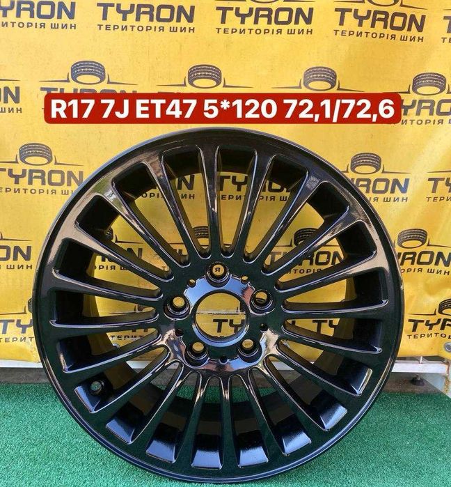 Диски титанові нові R17 5*120 7J ET47 DIA72 чорні