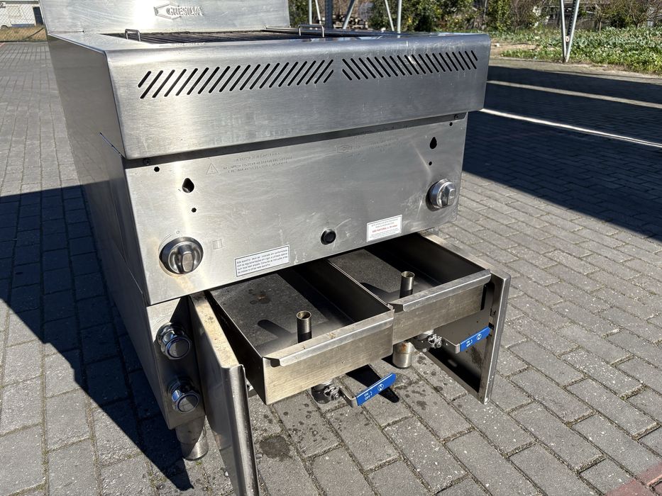 Grelhador a gás industrial Gresilva horizontal compacto inox