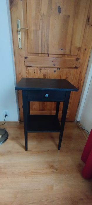 Stolik nocny czarny z szufladą.seria Hemnes 46x35