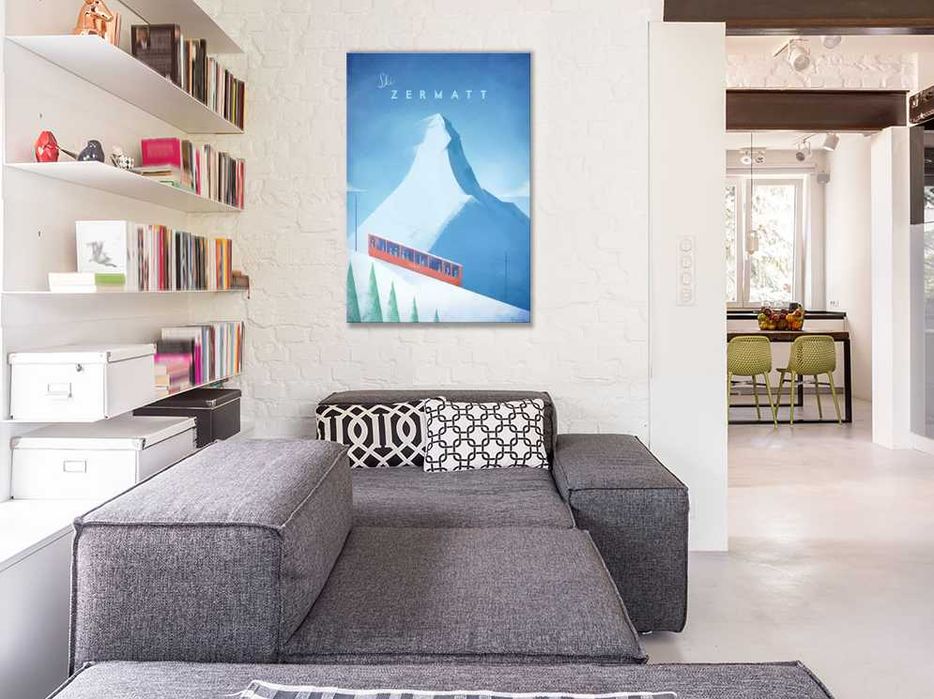 Zermatt by Henry Rivers - Cartaz em tela de tecido