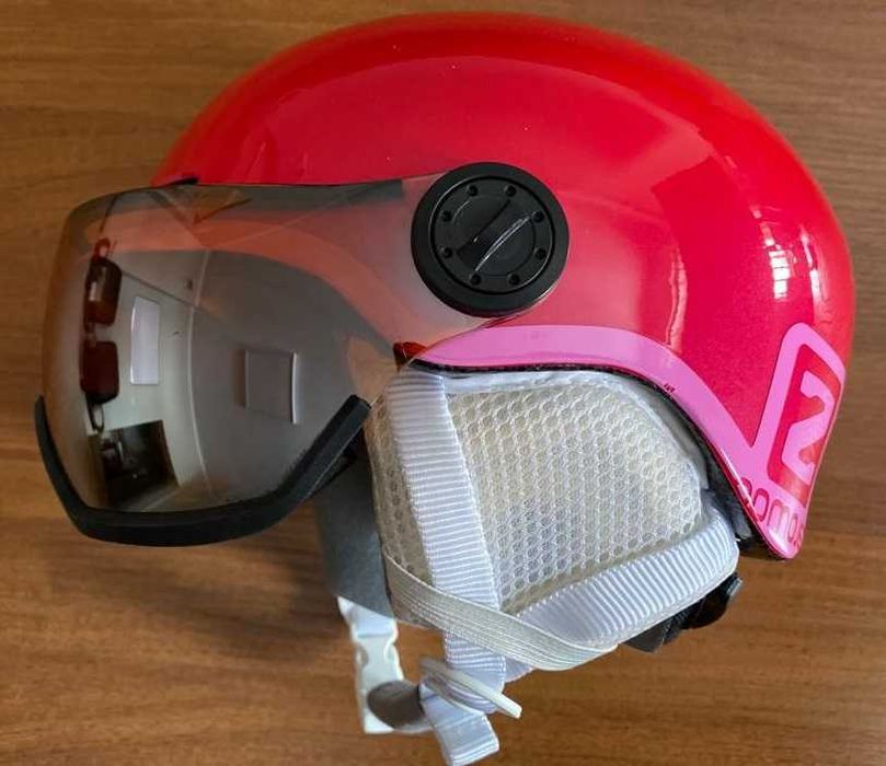Kask narciarski dziecięcy Grom Visor Salomon Pink 53-56 cm