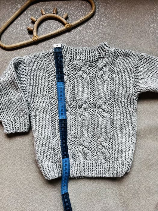 Szary sweter bawełniany r.92