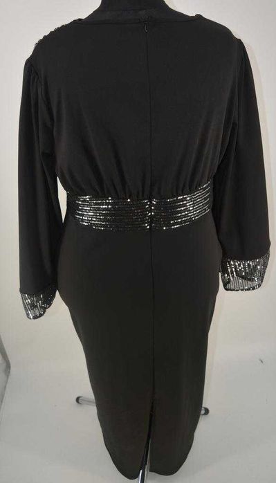 Elegancka, prosta sukienka z cekinami 2XL Shein
