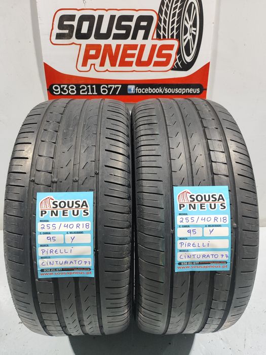 2 pneus semi novos 255/40R18 Pirelli - Oferta dos Portes