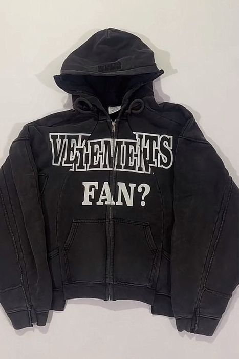 Зип худи Vetements Fan Yes i Am deconstructed balenciaga rick