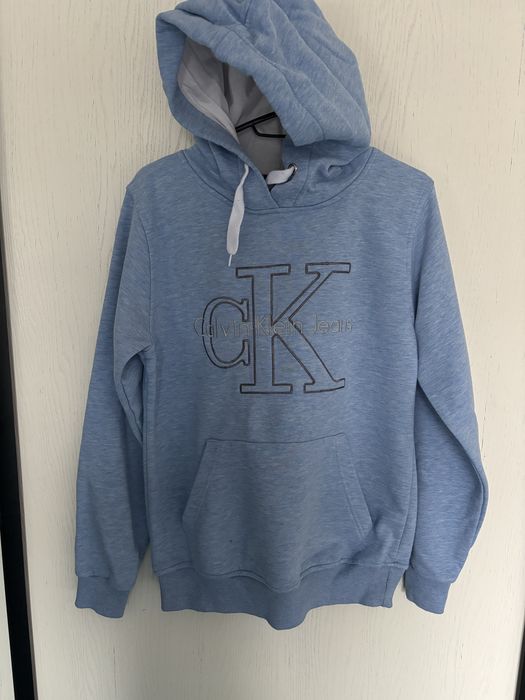 Niebieska bluza z kapturem ck