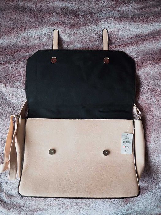 Torba listonoszka nowa jasny pudrowy róż House