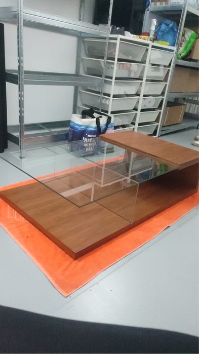 Mesa de Centro madeira e vidro