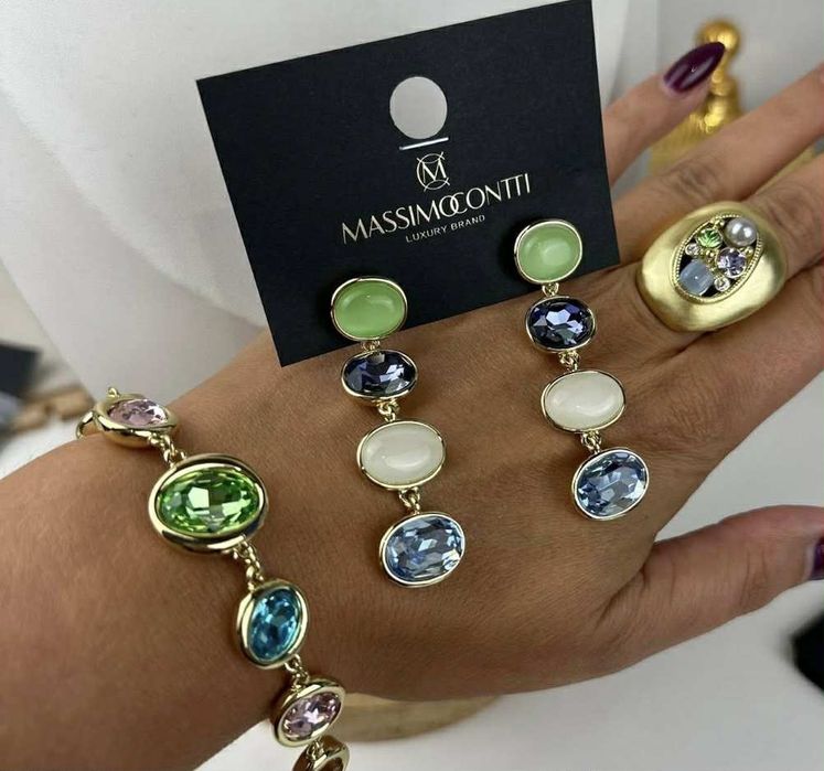 Kryształowe kolczyki wiszące Massimo Contti