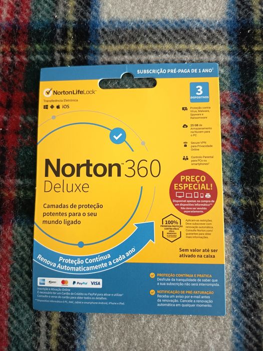 Norton 360 deluxe, anti-virus p/3 equipamentos