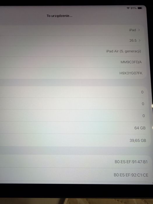 Ipad Air 5 M1 idealny