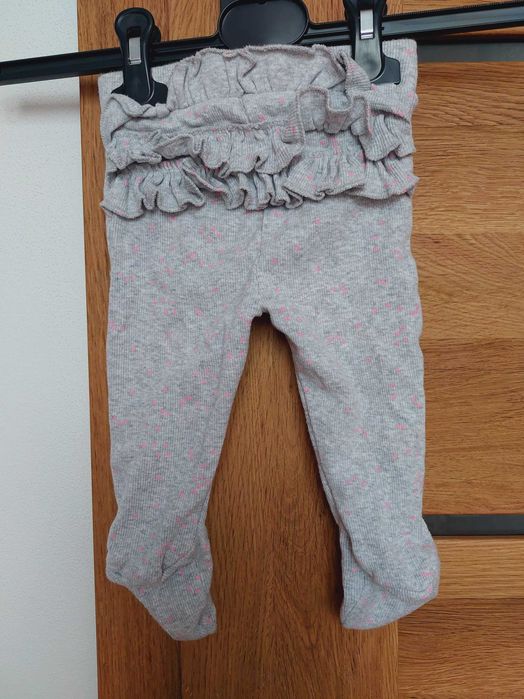 Szare półśpiochy w serduszka mothercare 3-6m 62-68 cm