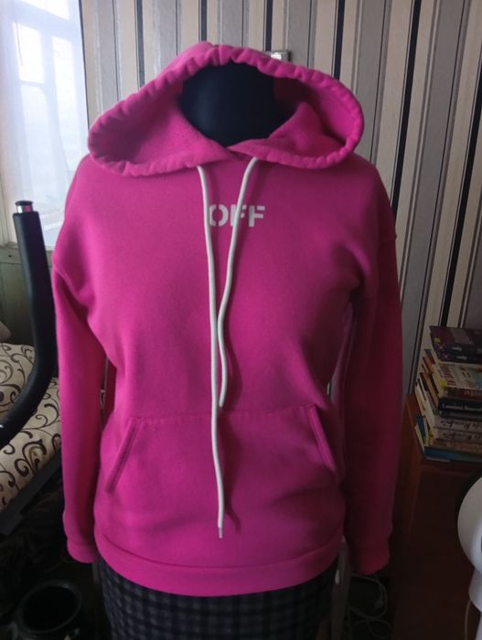 Свитшот яркая фуксия теплый размер М