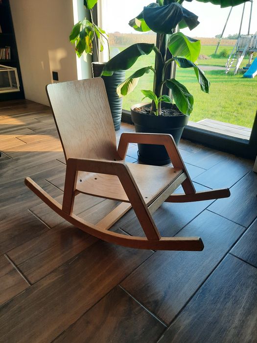 Skandynawski fotel bujany dla dzieci marki Wehrfritz, lata 80.