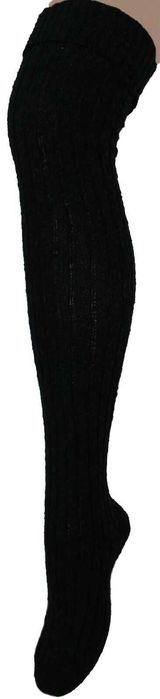 Zakolanówki bawełniane, Damskie 35/38. Czarne. CNB