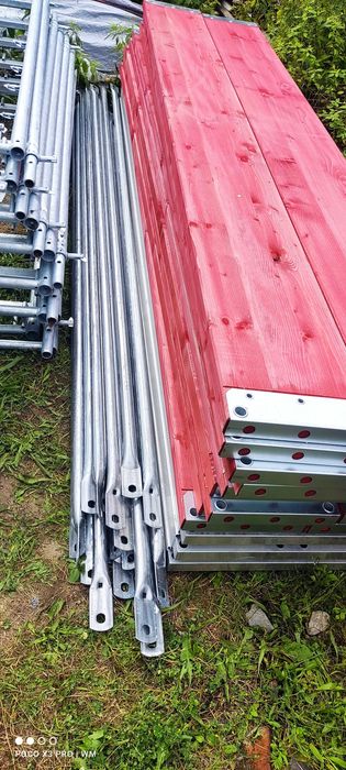 Rusztowanie elewacyjne ramowe  100m2 15x6.4 nowe z certyfikatem