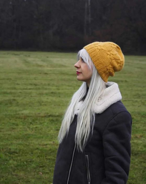 ręcznie dziergana czapka