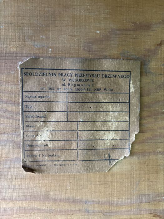 Wieszak garderoba z lustrem PRL rarytas