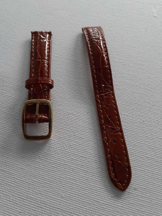 Bracelete pele para relógio Omega senhora