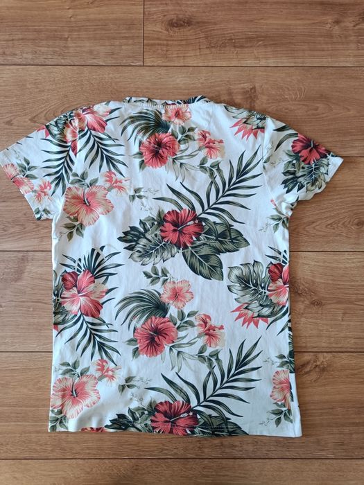 Terranova S bluzka męska t-shirt w kwiaty
