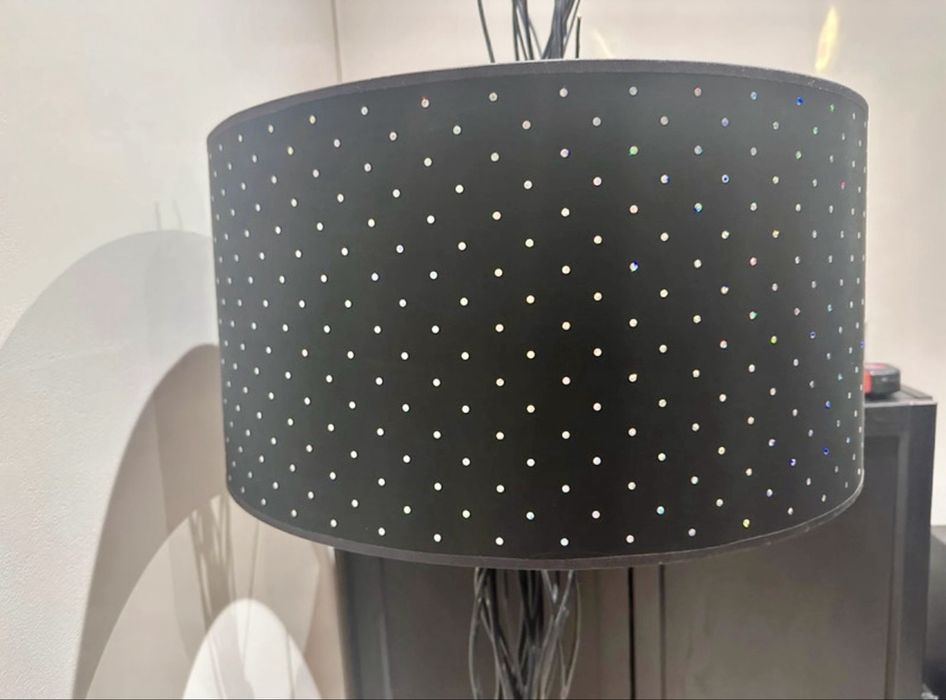 Abajur preto com brilho