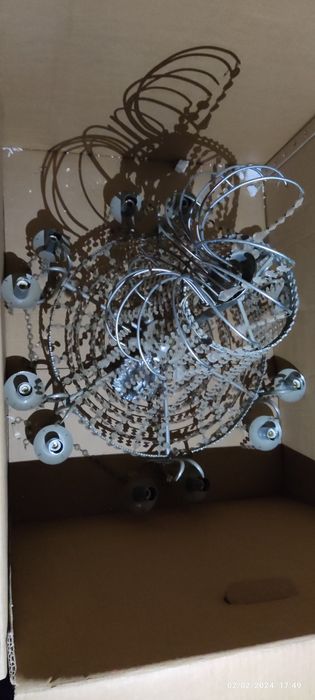 2 Candeeiros 1 de cristal e outro de madeira