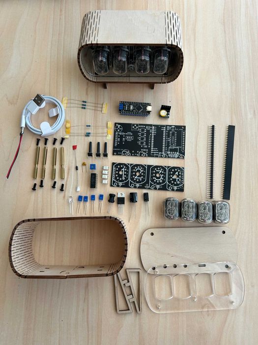 Ин12 Полный комплект Nixie Clock IN-12 (с лампами)