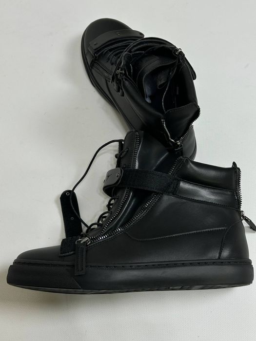 Giuseppe Zanotti Coby кросівки кеди чорні кроссовки шкіряні 43 42 41