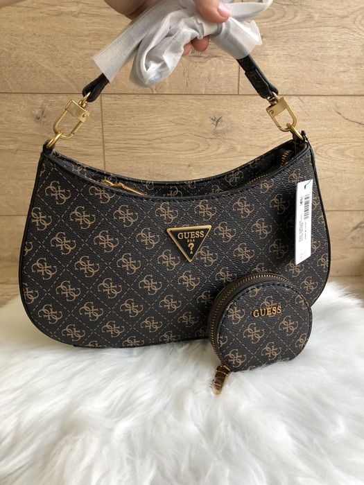 Жіноча сумка guess alexie коричнева.