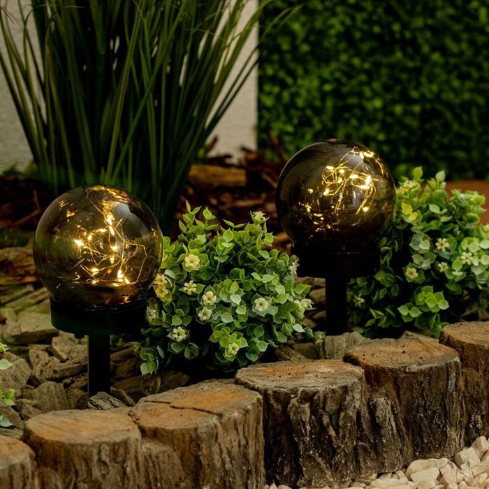 Lampka ogrodowa LED 2700K SOLARNA KULA 10cm