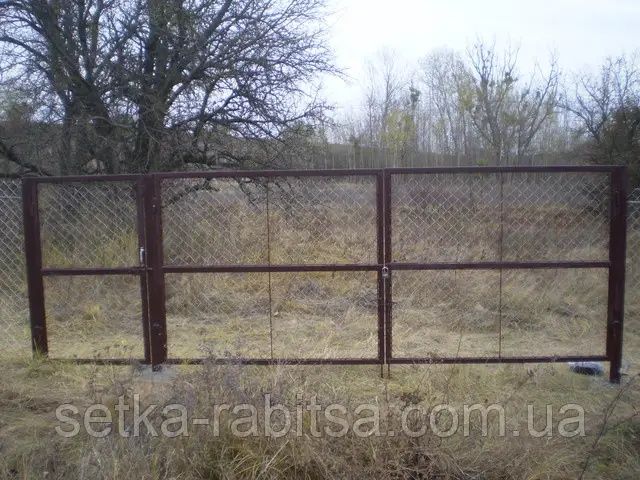 Брама,хвіртка із сітки рабиця
