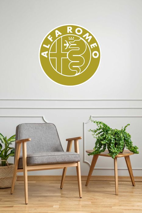 Alfa Romeo logo emblemat na ściane do garażu pokoju