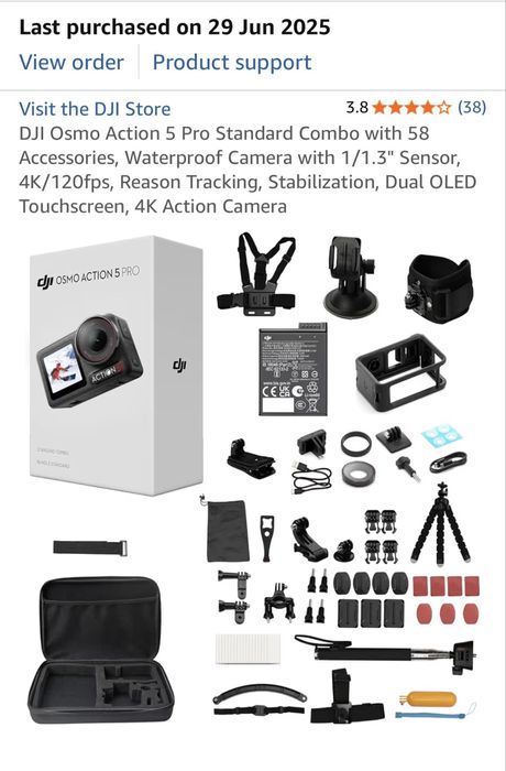 DJI Action 5 Pro + 58 Acessórios + Filtros ND + Floating Case + SPrt
