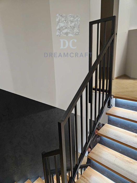 Balustrada nierdzewna szlifowana, malowana proszkowo