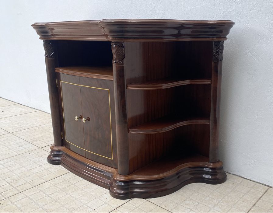 Móvel de entrada estante de TV em cerejeira