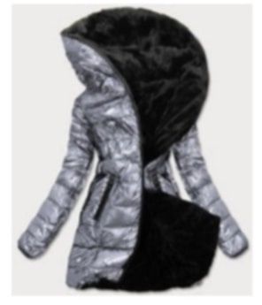 Kurtka srebrna czarny miś 38