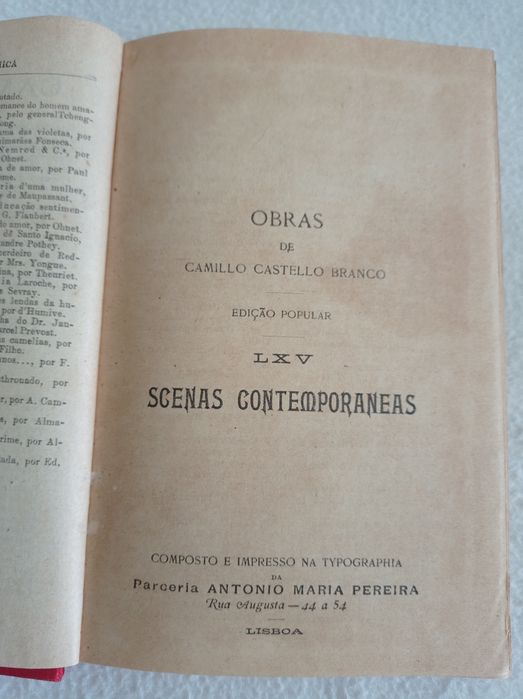 Scenas contemporaneas - Camillo Castello Branco