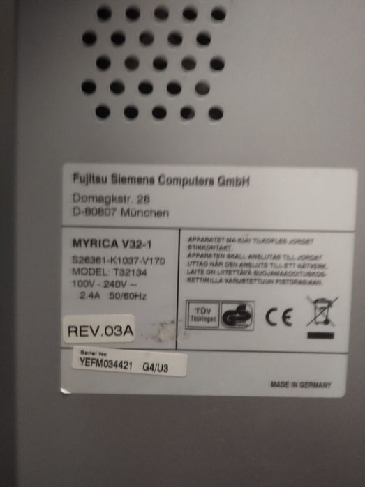 Телевізор Fujitsu Siemens t32134 на запчастини чи ремонт